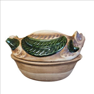 Vintage 70s BC Ceramics Handmade Clay Roaster